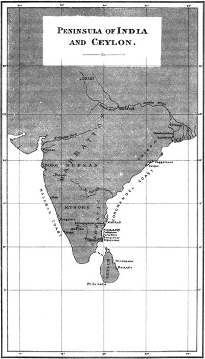 Peninsula of India and Ceylon.