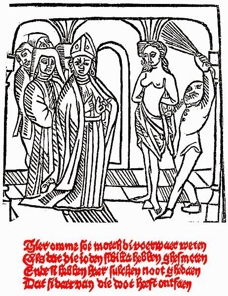 drawing with Dutch text in blackletter