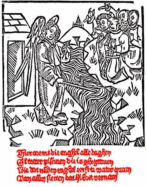 drawing with Dutch text in blackletter